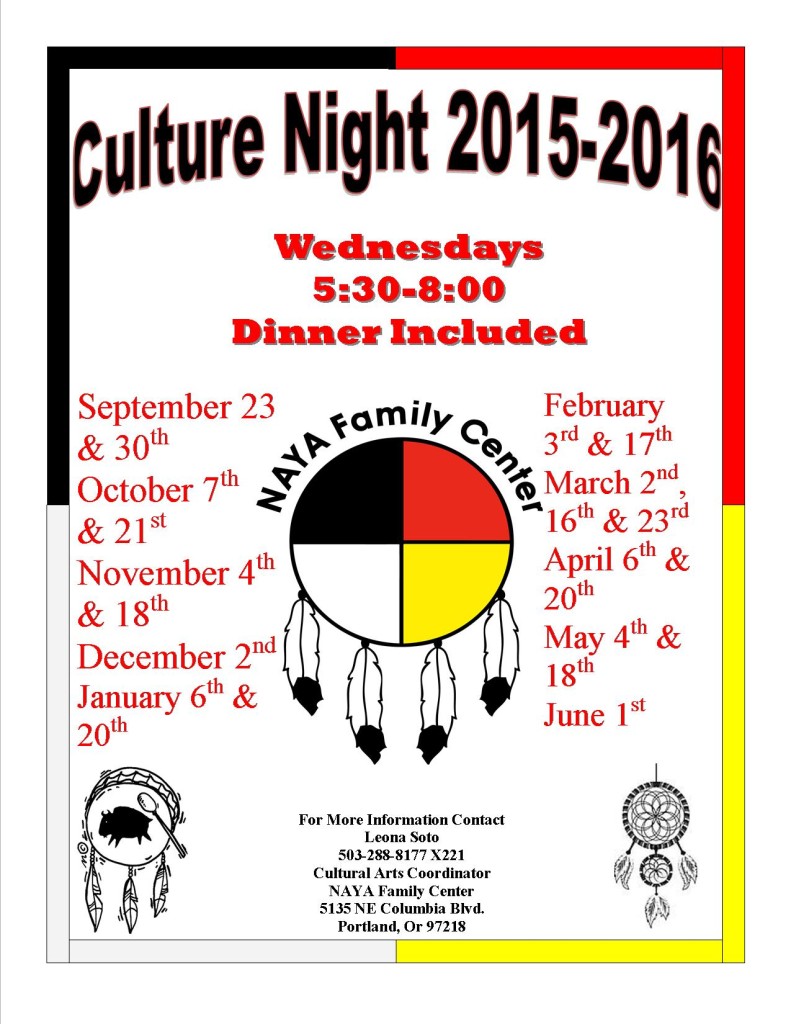Culture Night Flyer Dates