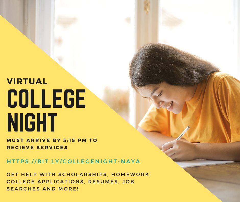 how to join college night online flyer